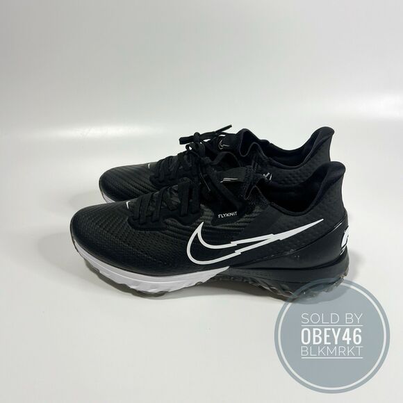 Nike Air Zoom Infinity Tour Flyknit Black White Golf Shoes CT0540-077 Sz 9.5